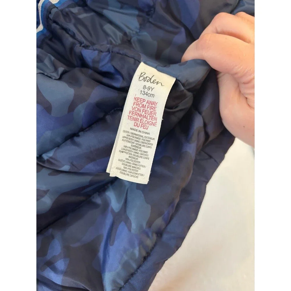 Mini Boden navy blue 8/9 winter parka coat jacket